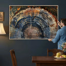 Framed Tree Ring Wall Art - Abstract Colorful Tree Ring Wall