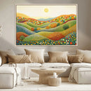 YAYOI KUSAMA Wall Art - Colorful Dot Art Landscape Canvas,