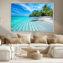 Tropical Beach Wall Art Canvas Print - Serene Ocean