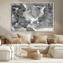 Black White Abstract Canvas Wall Art - Fluid Ink Artwork - by MyGreatCanvas | Canvas Wall Art Prints | Photo Prints & Wall Decor