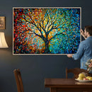Yggdrasil Tree of Life Wall Art Print | Mosaic Style 3-Panel