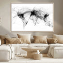 Abstract World Map Wall Art – Framed Geometric Line Canvas by MyGreatCanvas | Canvas Wall Art Prints | Photo Prints & Wall Decor