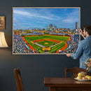Wrigley Field Chicago Cubs Panoramic Canvas Print –