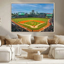 Wrigley Field Chicago Cubs Panoramic Canvas Print –