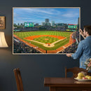 Wrigley Field Chicago Cubs Panoramic Canvas Print –