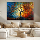 Yggdrasil Tree of Life Mosaic Stained Glass Wall Art Canvas,