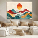 Southwest Mountain Wall Art Canvas Print – Boho Triptych