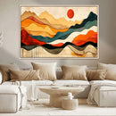 Mid Century Wall Art Print  - Abstract Woodland Print -