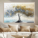 Golden and Silver Tree Wall Art – Framed Elegant Leaves by MyGreatCanvas | Canvas Wall Art Prints | Photo Prints & Wall Decor