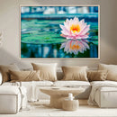 Lotus Flower Wall Art Canvas Print, Water Lily Large Wall