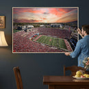 Indiana Memorial Stadium Wall Art Canvas Print, Framed