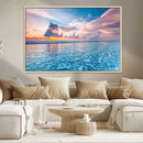 Ocean Sunset Canvas Wall Art Print – Tranquil Seascape