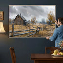 Rustic Autumn Farmhouse Wall Art Canvas Print – Serene
