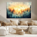 Abstract Forest Wall Art Print- Serene Nature Canvas Print