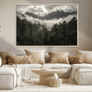 Moody Forest Wall Art – Framed Mountain Fog Canvas Artwork, by MyGreatCanvas | Canvas Wall Art Prints | Photo Prints & Wall Decor