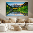 Maroon Bells Lake Wall Art Canvas Print – Framed Majestic