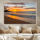 Tropical Beach Wall Art – Framed Sunset Ocean Canvas by MyGreatCanvas | Canvas Wall Art Prints | Photo Prints & Wall Decor