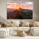 Mountain Sunrise Wall Art – Framed Alpine Ridge Canvas by MyGreatCanvas | Canvas Wall Art Prints | Photo Prints & Wall Decor