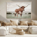 Texas Longhorn Wall Art – Framed Spotted Cattle Canvas by MyGreatCanvas | Canvas Wall Art Prints | Photo Prints & Wall Decor