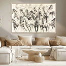 Abstract Horse Wall Art Canvas Print – Framed Horse Sketch by MyGreatCanvas | Canvas Wall Art Prints | Photo Prints & Wall Decor
