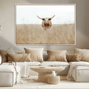 Texas Longhorn Wall Art Canvas Print – Framed Lone Cattle by MyGreatCanvas | Canvas Wall Art Prints | Photo Prints & Wall Decor