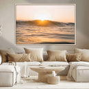 Calm Water Wall Art – Framed Sunset Waves Canvas Artwork, by MyGreatCanvas | Canvas Wall Art Prints | Photo Prints & Wall Decor