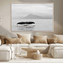 Whale Tail Wall Art – Framed Black White Ocean Canvas by MyGreatCanvas | Canvas Wall Art Prints | Photo Prints & Wall Decor