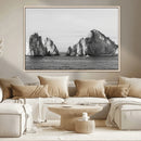 Coastal Wall Art – Framed Black White Ocean Canvas Artwork, by MyGreatCanvas | Canvas Wall Art Prints | Photo Prints & Wall Decor