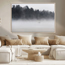 Surfer Fog Wall Art Canvas Print – Framed Foggy Beach Scene by MyGreatCanvas | Canvas Wall Art Prints | Photo Prints & Wall Decor