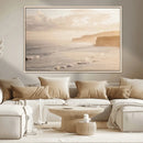 Misty Coastal Wall Art Canvas Print – Framed Golden Sunset by MyGreatCanvas | Canvas Wall Art Prints | Photo Prints & Wall Decor