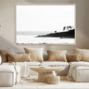 Surfer Cliffs Wall Art Canvas Print – Framed Black White by MyGreatCanvas | Canvas Wall Art Prints | Photo Prints & Wall Decor