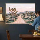 Joshua Tree Park Wall Art Canvas Print – Framed Desert Road by MyGreatCanvas | Canvas Wall Art Prints | Photo Prints & Wall Decor