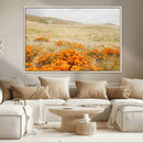 Golden Wildflowers Wall Art Canvas Print – Framed Hills by MyGreatCanvas | Canvas Wall Art Prints | Photo Prints & Wall Decor