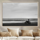 Motorcycle Beach Wall Art Canvas Print – Framed Vintage by MyGreatCanvas | Canvas Wall Art Prints | Photo Prints & Wall Decor