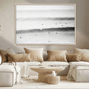 Black White Ocean Wall Art Canvas Print – Framed Coastal by MyGreatCanvas | Canvas Wall Art Prints | Photo Prints & Wall Decor