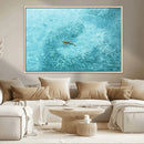 Fish Swarm Wall Art Canvas Print – Framed Aerial Shark and by MyGreatCanvas | Canvas Wall Art Prints | Photo Prints & Wall Decor