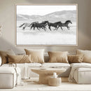 Wild Horses Running Wall Art Canvas Print, Framed Black by MyGreatCanvas | Canvas Wall Art Prints | Photo Prints & Wall Decor