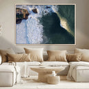 Ocean Wave Wall Art – Aerial Coastal View Canvas Artwork, by MyGreatCanvas | Canvas Wall Art Prints | Photo Prints & Wall Decor