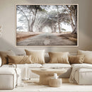 Cypress Tunnel Wall Art – Framed Misty Road Canvas Artwork, by MyGreatCanvas | Canvas Wall Art Prints | Photo Prints & Wall Decor