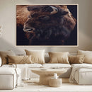 Bison Wall Art Canvas Print – Framed Western Decor Art by MyGreatCanvas | Canvas Wall Art Prints | Photo Prints & Wall Decor