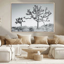 Joshua Tree Wall Art Canvas Print – Framed Black White