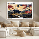 Modern Mount Fuji Wall Art Canvas Print – Framed Abstract