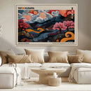Modern Japanese Wall Art Canvas Print – Framed Contemporary