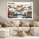 Modern Japanese Wall Art Canvas Print – Framed Abstract