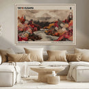 Modern Japanese Wall Art Canvas Print – Framed Abstract