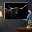 Texas Longhorn Wall Art Canvas Print – Framed Rustic Western by MyGreatCanvas | Canvas Wall Art Prints | Photo Prints & Wall Decor