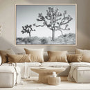 Joshua Trees Wall Art Canvas Print – Framed Black White