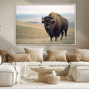 Bison Wall Art Canvas Print – Framed Buffalo American Bison