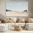 Minimalist Beach Wall Art Canvas Print – Framed Coastal