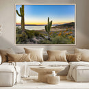 Saguaro Cactus Wall Art Canvas Print – Framed Desert Sunset by MyGreatCanvas | Canvas Wall Art Prints | Photo Prints & Wall Decor